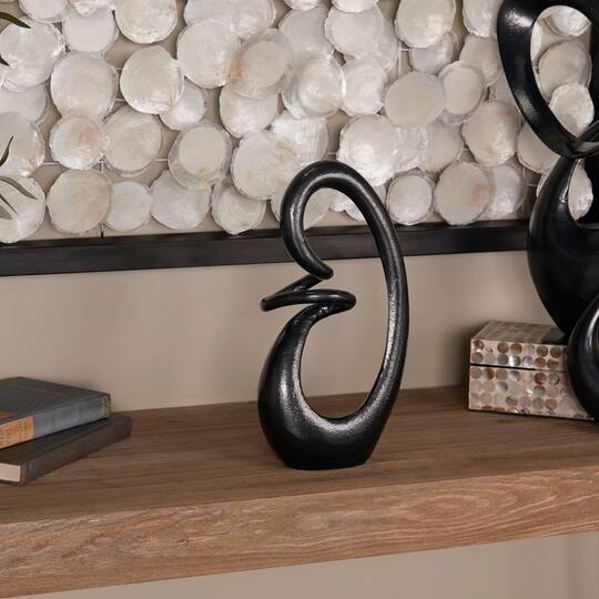 13" Contemporary Swirl Aluminum Sculpture